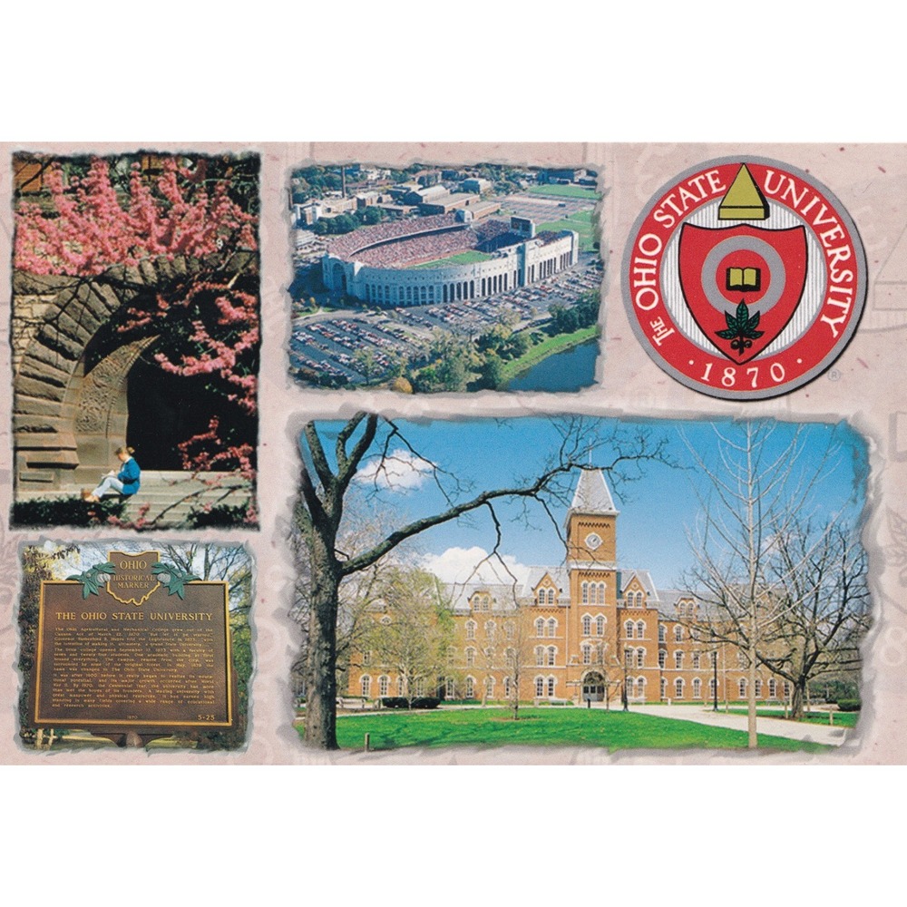 2002 Ohio State University Postcard OSU Buckeyes Campus Collegiate Souvenir